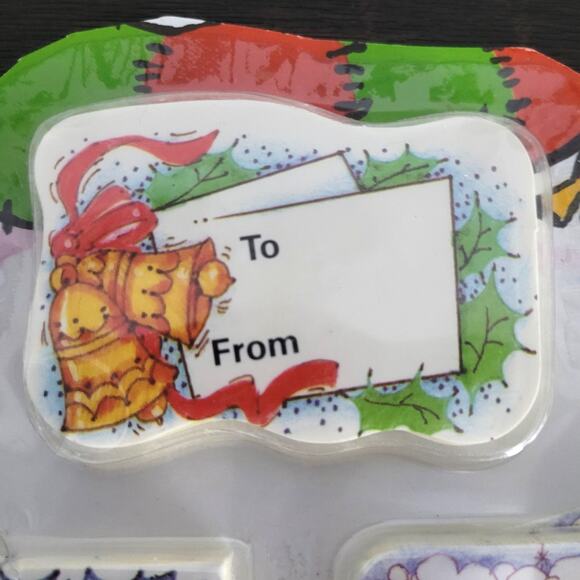 Vintage Christmas Gift Tags Paper Angel Santa Mouse Snowman - Picture 5 of 9